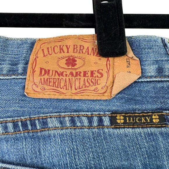 Lucky Brand Dungarees Women's Mid-rise Medium Wash Straight Leg Size 8 - Picture 10 of 12